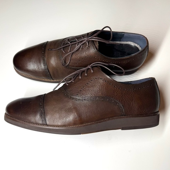 Zara Men’s Classic Brown Oxford Leather Dress Shoes Size- 13 - Picture 8 of 10